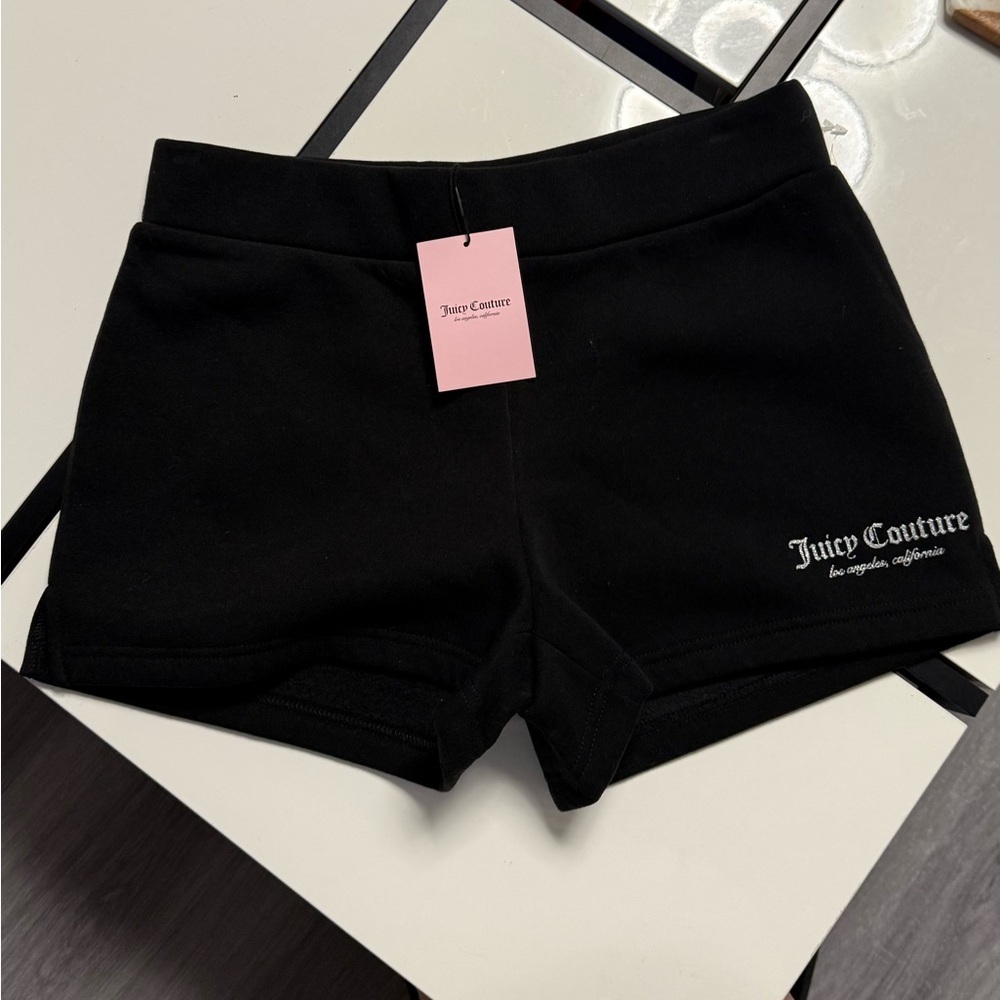 NWT Juicy Couture "Liquorice" Black High-Waisted Shorts - Size Medium - Picture 2 of 8
